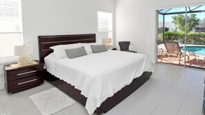 The master bedroom features a King size bed