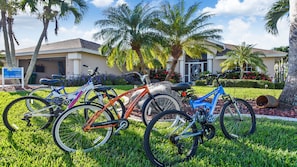 Four bicycles are available for you