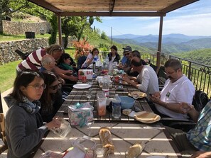 repas sur la terrasse