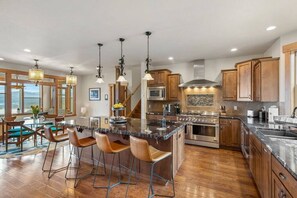 Open concept layout makes entertaining easy