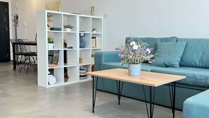 Living area with modern furnishings