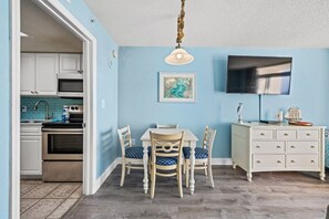 Sit together and enjoy a home cooked meal and chat about your fun-filled day!