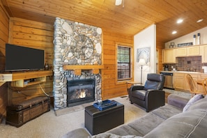 Living Area with Gas Fireplace