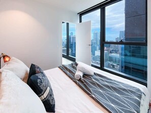 Amazing skyline view from the bedroom