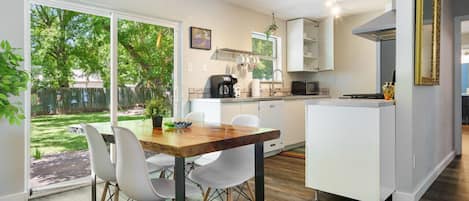 Dining area near the kitchen