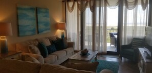 living room & balcony