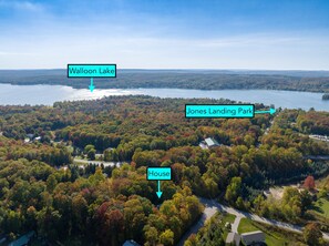 The home is 3/4 of a mile to the beach, park and boat launch on Walloon Lake! 