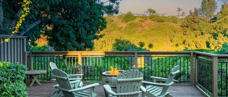 Take in the breathtaking views around the fire pit!