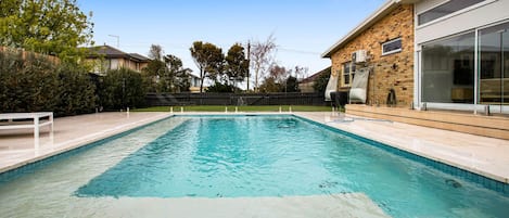 Blue water pool