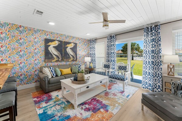 Open Concept- Living/ Kitchen/ Dining/ Queen Sleeper 
