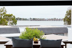 Balcony with view over Pumicestone passage.