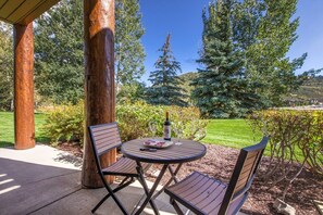 Beautiful covered patio to ensure the views of Deer Valley