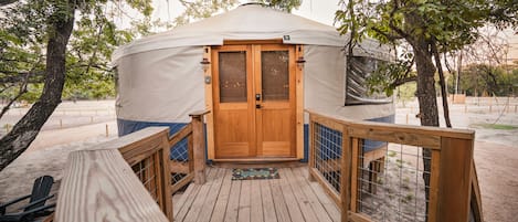Welcome to the "Blue Jay" Yurt at River Yurt Village and RV Park!