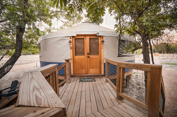 Welcome to the "Blue Jay" Yurt at River Yurt Village and RV Park!