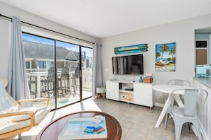 Living room, ocean balcony