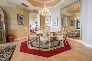 The beautiful dining table