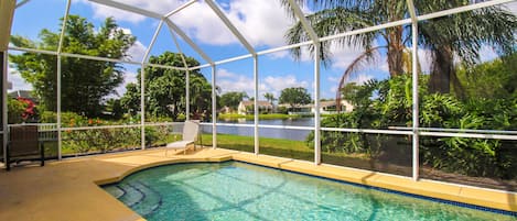 Free-Form Pool Overlooking The Lake