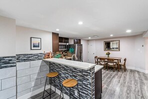 Bar stools to hangout while cooking.