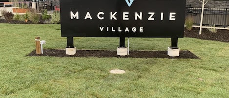 Mackenzie Village road sign