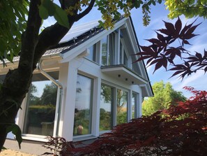 Blick auf das Ferienhaus