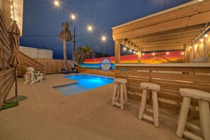 Night swimming.