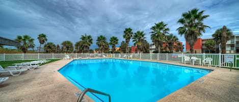 Daytime fun by the pool.