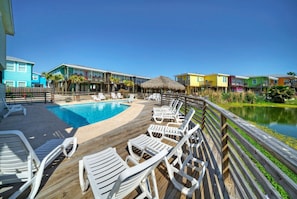 Poolside bliss and amazing lake views.