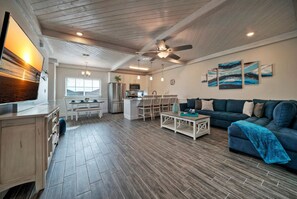 Open-concept living spaces.