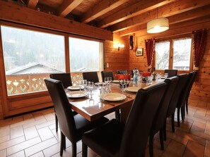 Appartement La Cabane du Haut, salle Ă manger, ChĂątel Les Portes du Soleil