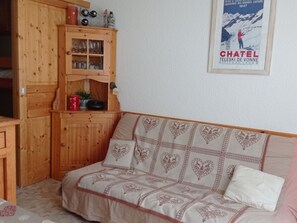 Appartement Perce neige 004B, salon, Châtel vallée d'Abondance