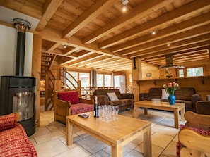 Chalet le Refuge, salon, ChĂątel Les Portes du Soleil