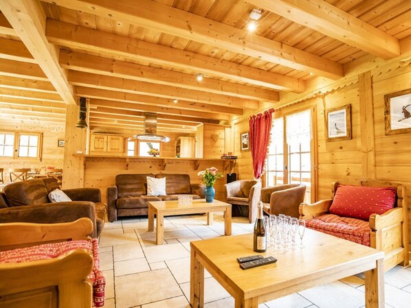 Chalet le Refuge, salon, ChĂątel Les Portes du Soleil