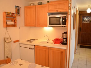 Appartement Les Sorbiers 002, salle à manger cuisine, Châtel Vallée d'Abondance