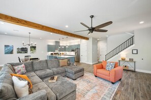 Living room with oversized sectional