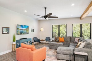 Living room with oversized sectional