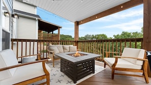 Relax around the fire table