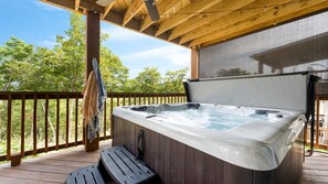 Relax in the hot tub