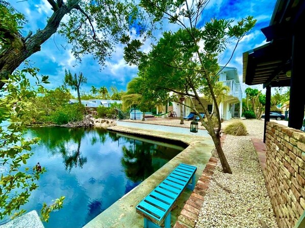 View of this beautiful home from outdoor kitchen