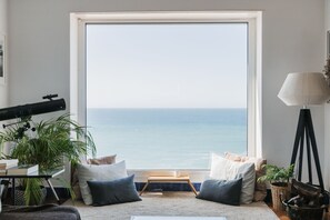 Living room with sea view