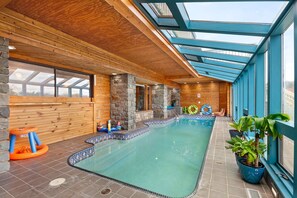 Indoor heated pool. It is usable year-round. 