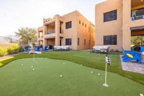 Test your putting skills on our pro-designed putting green