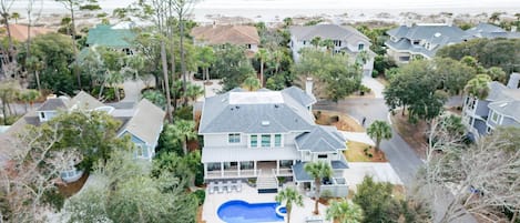 3 Brigantine is only steps to the beach and directly across from the beach path.