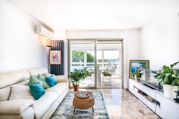Living room and balcony