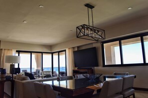 Diamante Ocean Club Residence OCR 305 Living and Dining Room with Ocean and sunset views
