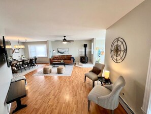 Main Living Room | Wood Stove | Smart TV