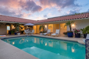 Your private pool comes with plenty of lounge space and a great sense of privacy.