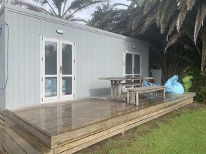 Two bedroom cabin with deck.