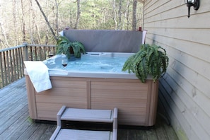 Hot tub on the deck
