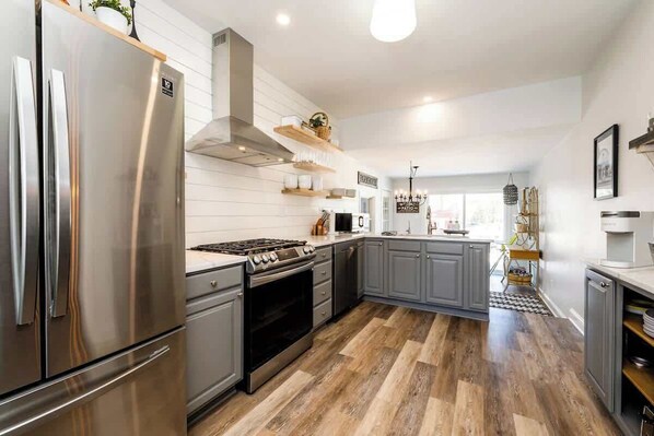 Newly Updated Kitchen. Brand new stainless steel appliances.