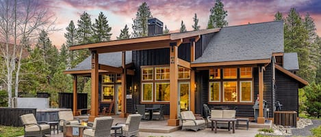 Elevate your lifestyle in this mountain retreat featuring expansive covered outdoor spaces.